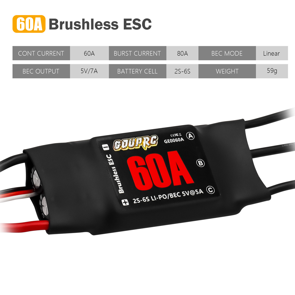60A Brushless ESC 2-6S Electri - Rc Helicopter Electric incelemesi ve fiyatı