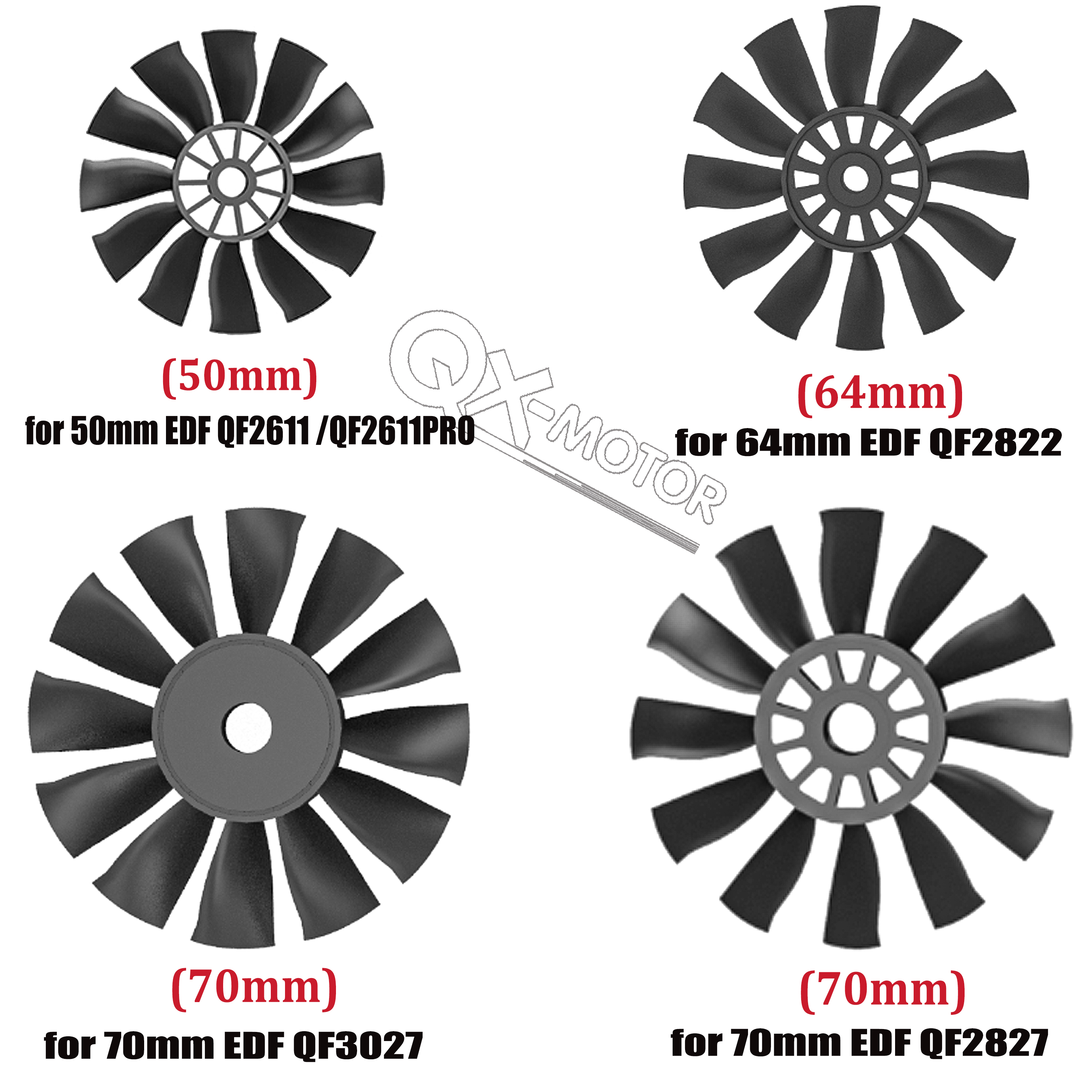 QX-MOTOR 12Blades CW CCW 70mm  - Rc Helicopter Blade incelemesi ve fiyatı