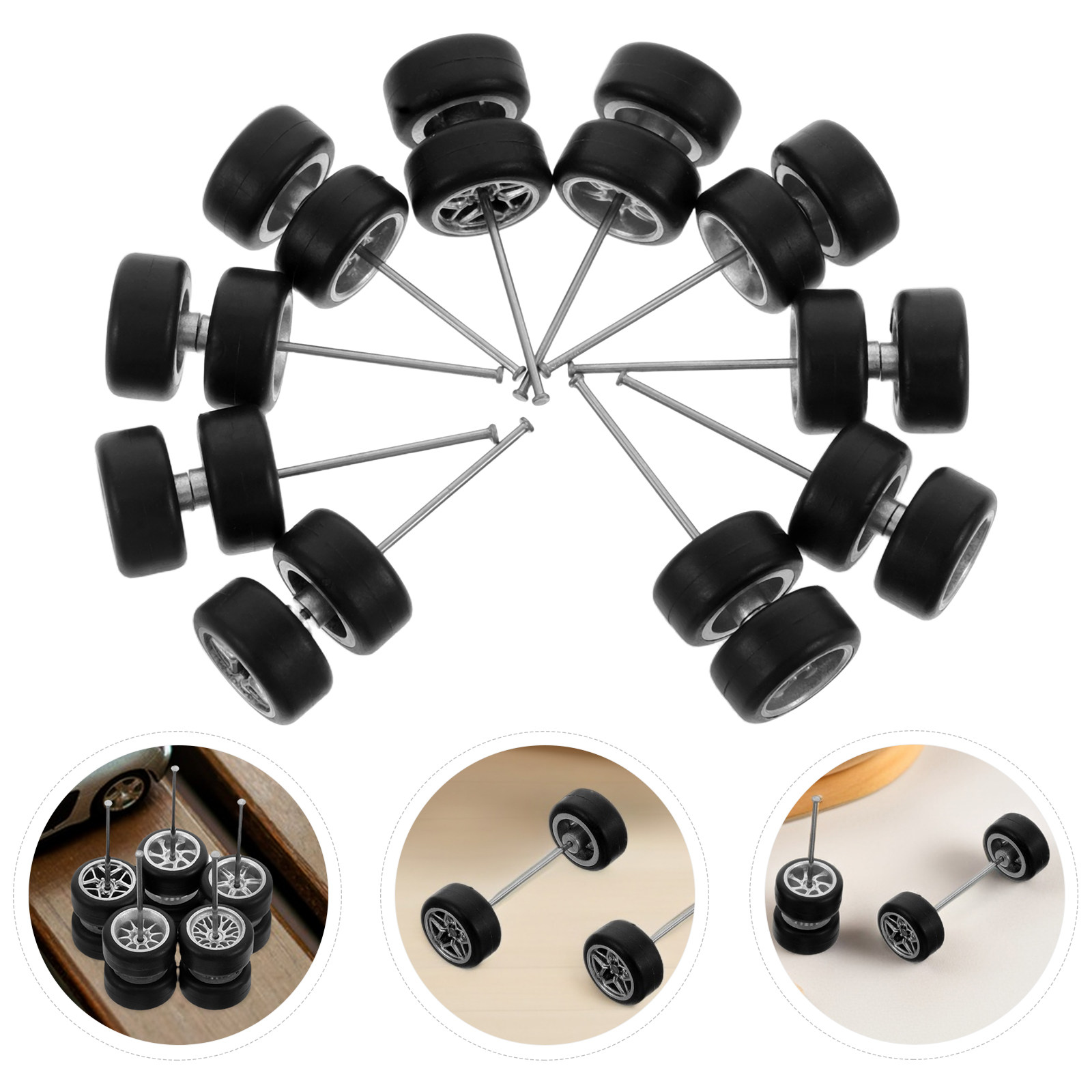 5Pair Alloy Car Wheels Replace - Rc Helicopter Mini incelemesi ve fiyatı