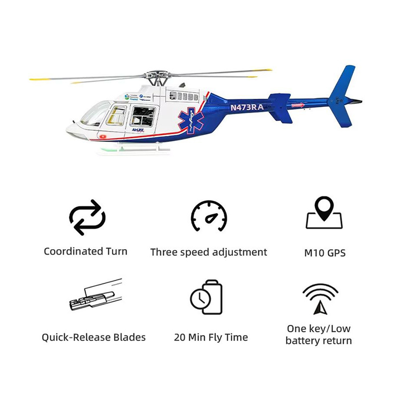FLYWING NEW 470-Level Bell407  - Rc Helicopter Large incelemesi ve fiyatı
