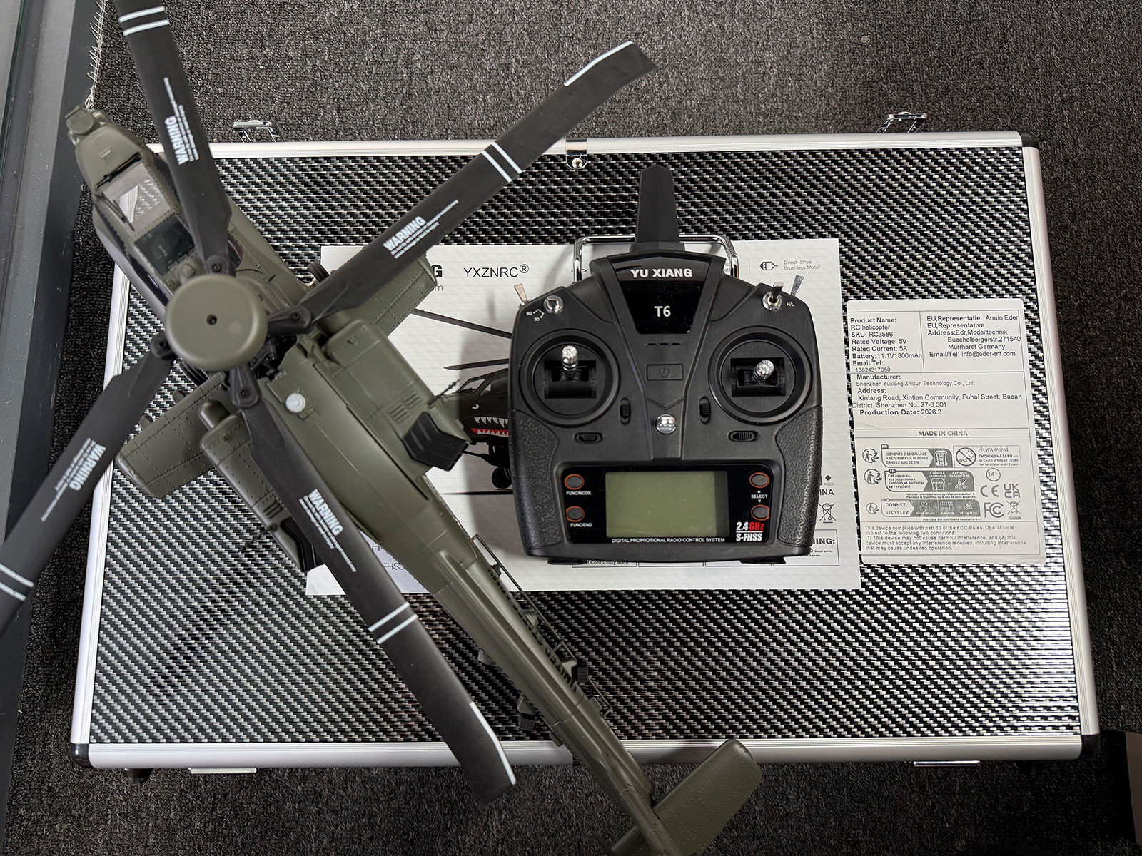 YXZNRC F11 AH-64D Apache RC He - Rc Helicopter Gyro incelemesi ve fiyatı